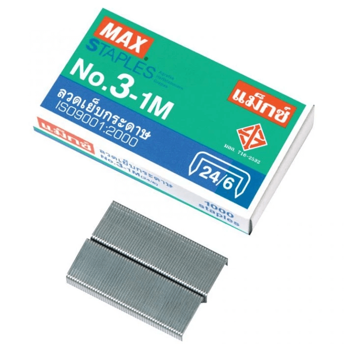 ลวดเย็บกระดาษ MAX (แม็กซ์) NO.3-1M (24/6)